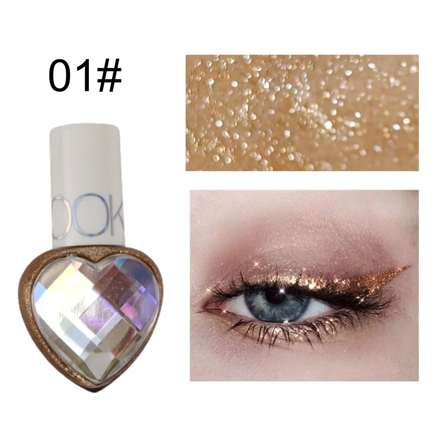 1PC Fine Shimmer, Glitter, High Pigmentation, Silky, Non-sticky, Multi-color Eyeliner,Suitable for Music Festivals and Parties
