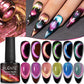 7.5ML Aurora Starlit Cat Eye Gel Nail Polish Rainbow Glitter Galaxy Cat Magnetic Nail Art Gel Soak Off UV Semi-Permanent Varnish