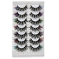 7pairs Colorful False Eyelashes 3D Faux Mink Fluffy Eyelashes Russian Natural Thick Fluffy Lashes