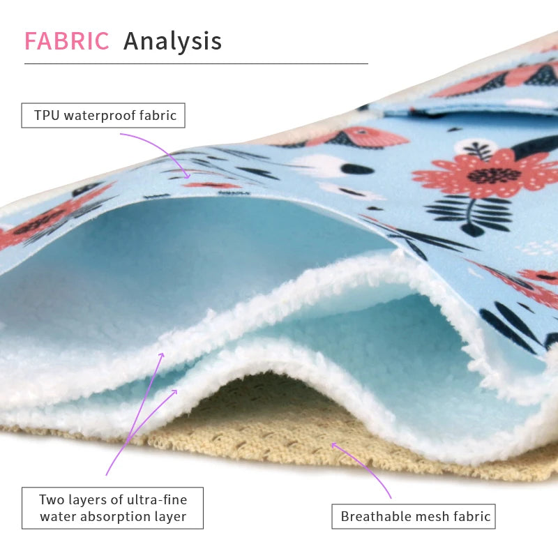 2pcs Reusable Menstrual Pads Heavy Flow Overnight Daily Pads Panty Gasket Washable Sanitary Cotton Pads for Women New Arrival