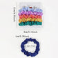 6PCS Colorful Satin Silk Hair tie Elastic Hair Bands hair elastics Women Simple Silky Satin Hair Scrunchies Set Hair Accessories