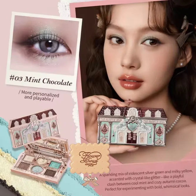 Flower Knows Makeup Bunny Garden Eyeshadows Collection 6-Color Long Lasting Makeup Natural Nudes Waterproof Eye Shadows Palette