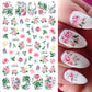 1pcs Sakura Flower 3D Nail Stickers White Cherry Blossom Nail Art Decals Spring Summer Adhesive Slider Decor Wedding Manicure