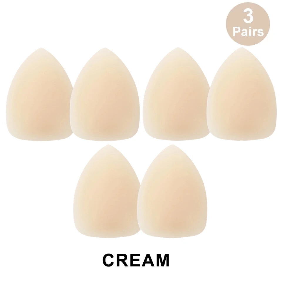 Triangle Nipple Covers Pasties Silicone Sticky Bra Liner Pads Adhesive Breast Lifting Tape Seamless No Show Bra