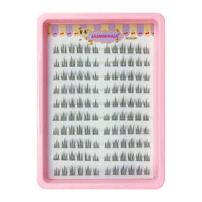 10 Rows Cat Eye Single Cluster Fake Eyelashes Natural Cosplay Makeup False Eyelashes Self-adhesive Natural Wispy Lash Extension