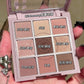 Oat Milk Coffee Earth Tone Eye Shadow Low-saturation Matte Highlight Powder Blusher Contouring Palette Nine-color Eye Shadow
