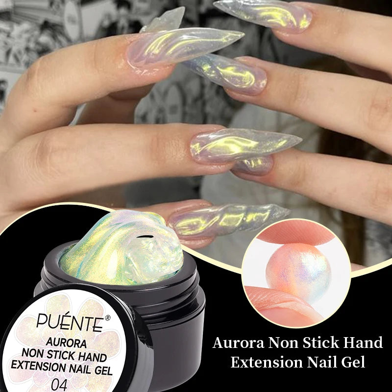 PUENTE 7.5ML Golden Gems Cat Magnetic Gel Nail Polish Pink Brown Blue Colors Golden Glitter Cat Eye Soak Off UV Nail Art Varnish