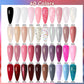 LILYCUTE 7ml Dark Red Nail Polish Water-based Colorful Glitter Sequins Air Dry No Need Cure Nail Art Supplies Gorgeous Color