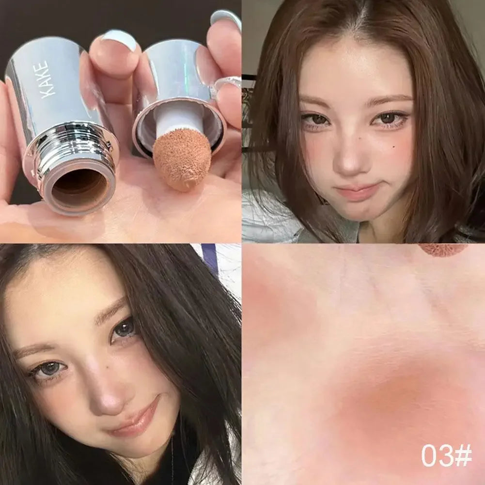 2 In 1 Liquid Powder Blusher Cheek Lip Korean Natural Powder Low Matte Saturation Color Women Blusher