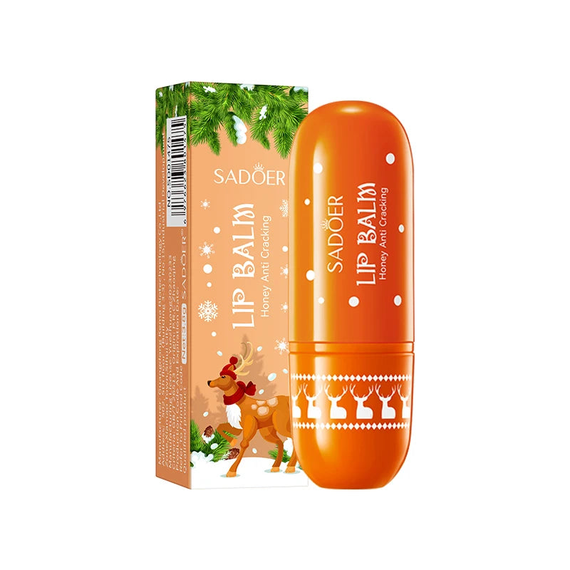 SADOER Christmas Moisturizing Lipstick Anti Cracking Hydrating Repair Nourishing Plump Lips Lip Balm Lip Plumper Skin Care