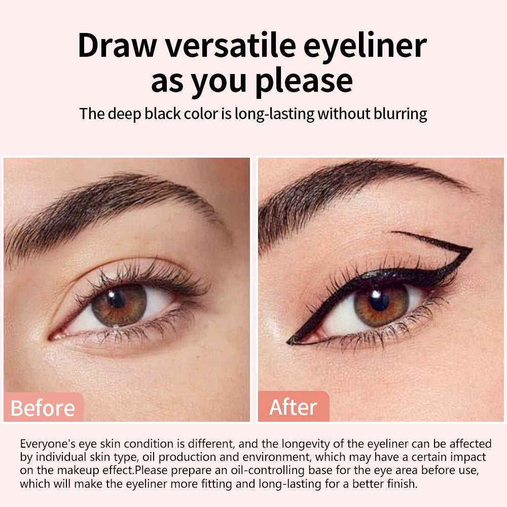 1PC eyeliner pen waterproof, fast drying, durable, smooth and easy to color, creating natural eye makeup