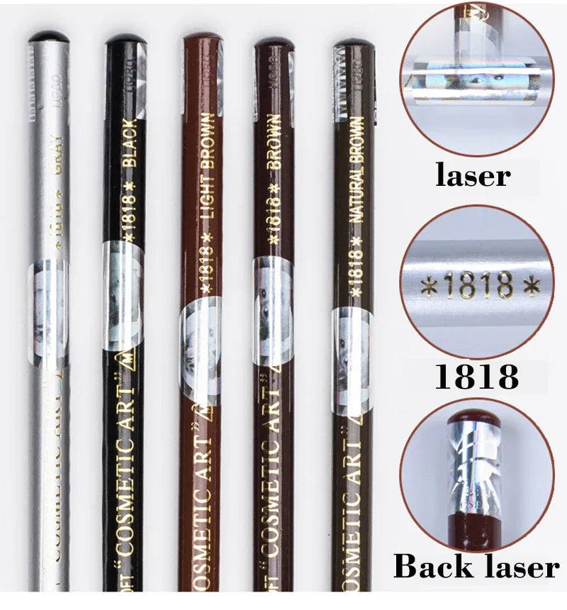 1818 Waterproof Eyebrow Pencil Microblading Permanent Makeup Dermatograph Pencil Peel Off Pull Roll Paper Eyebrow Pencil Set