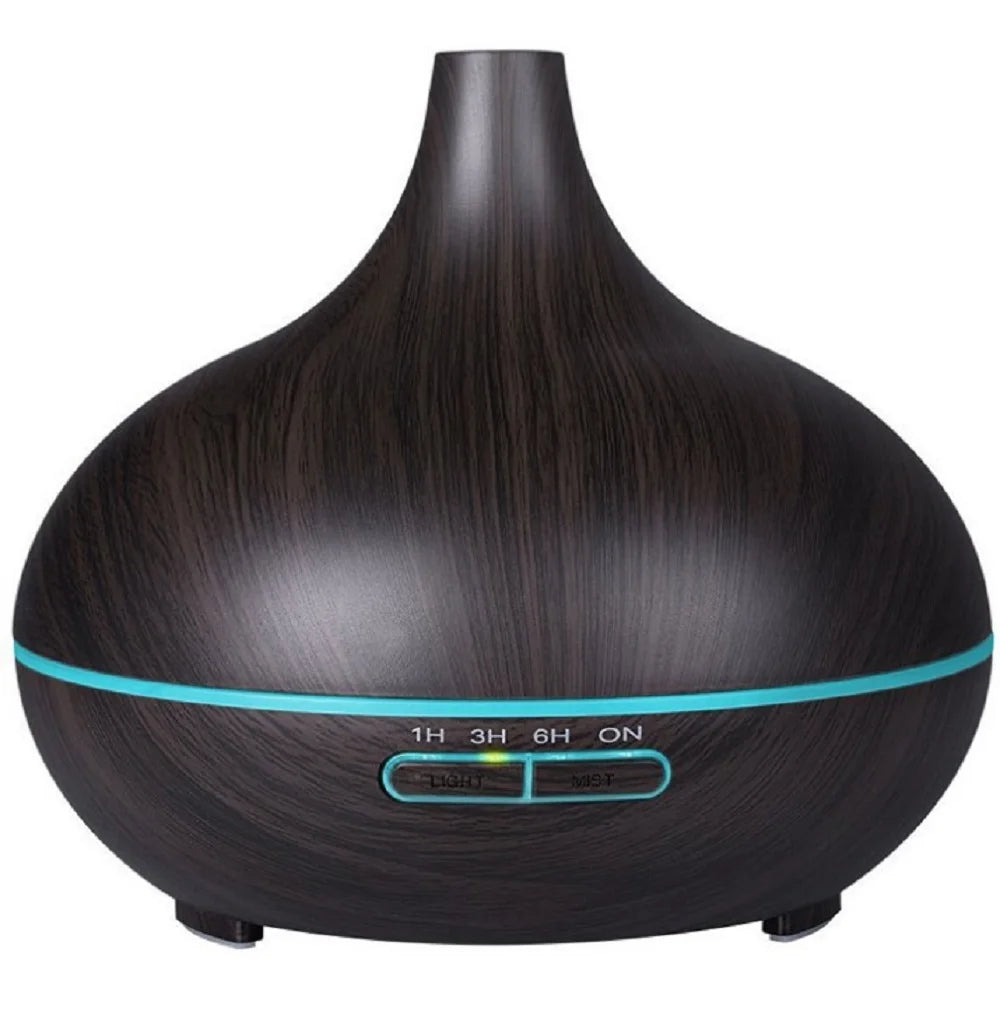 4 in 1 Air Humidifier with Starry Projector Aromatherapy Diffuser & Flame Effect, USB Rotate Projection Light Mist Maker Fogger