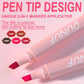 5 Color Long Lasting Lip Liner Lipstick Pencil Waterproof Velvet Matte Lipsticks Sexy Red Lip Contour Pencil 2in1 Lip Marker Pen