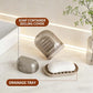 Light Luxury Travel Soap Box with Drainage,Large Capacity Holder,Leakproof Portable Case with Lid for Bathroom & Business Trip