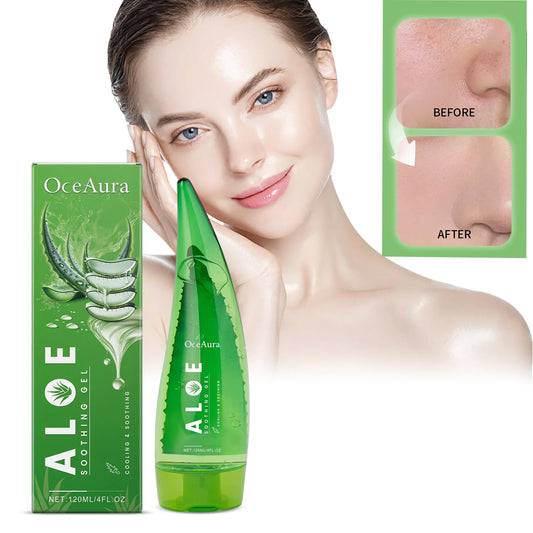120ml Natural Organic Aloe Vera Gel Skin Lightening Moisturizing Tone Acne-removing Aloe Vera Gel After-sun Moisturizing Cream