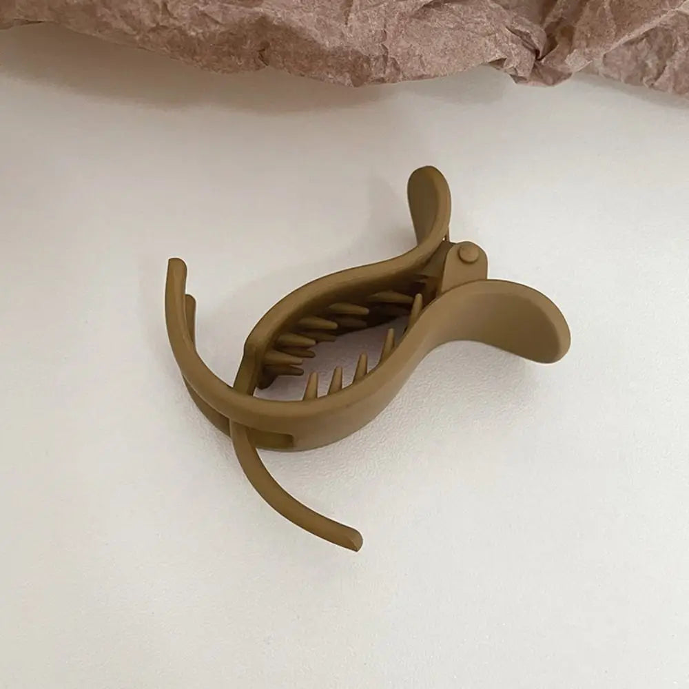 Solid Color Ponytail Hair Clip Fashion Hair Accessories Headdress Hairpin Simple Headwear Small Hair Claw Clips Girls
