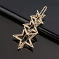 Triangle Moon Hairpin Fashion Women Metal Frog Clip Word Clip Elegant Star Round Barrette Alloy for Ladies Hair Accessories