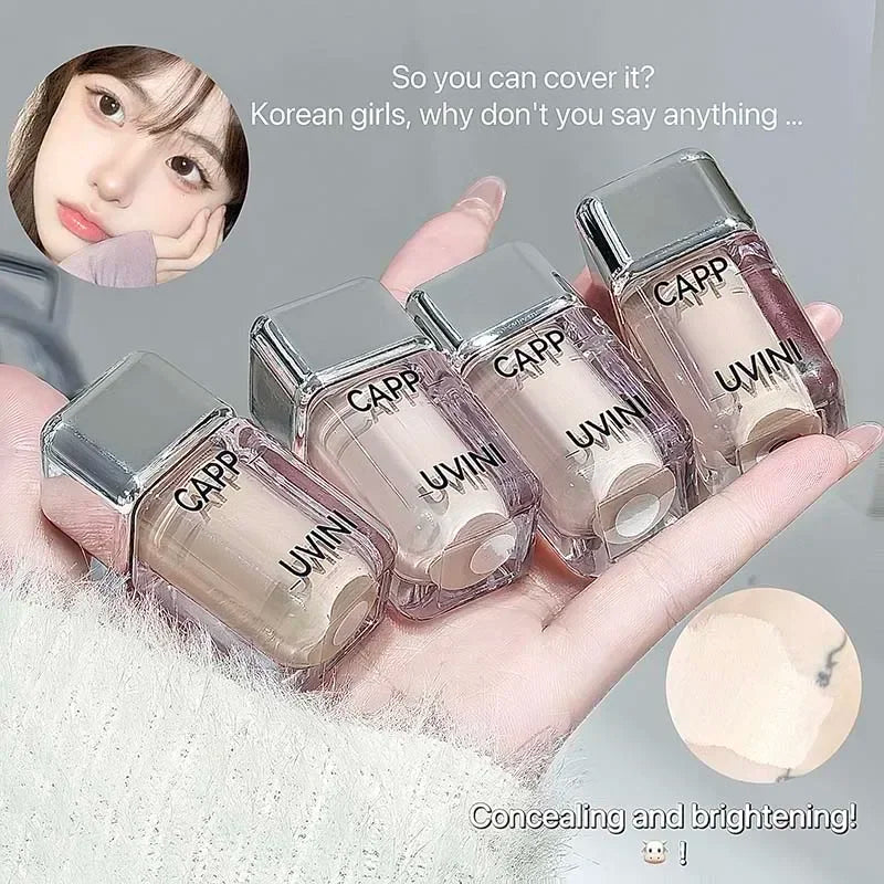 Crystal Liquid Facial Foundation Concealer Longtime Moisturizing and Delicate Makeup for Cover Black Eyes Acne Fake Plain Face