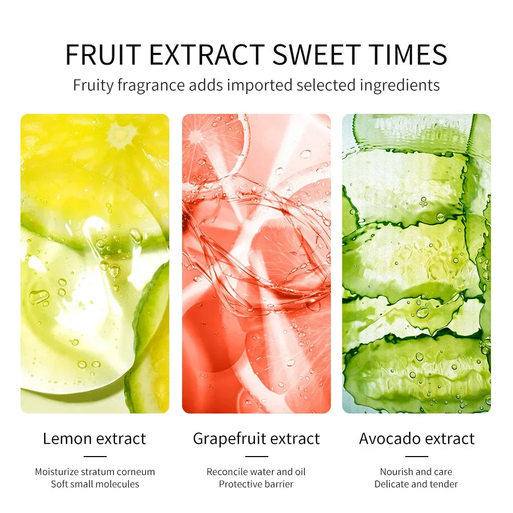 5Pcs/set SADOER Fruit Plant Fragrance Hand Cream Sets Moisturizing Repair Anti Dry Hand Lotion Sets Hands Skin Care Products