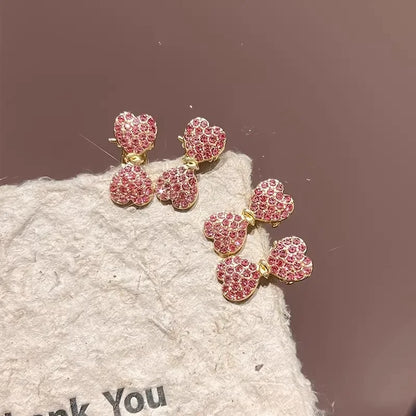 4pcs/set Elegant Mini Rhinestones Bow Hairpins For Women Girls Sweet Hair Ornament Small Hair Clips Fashion Hair Accessories