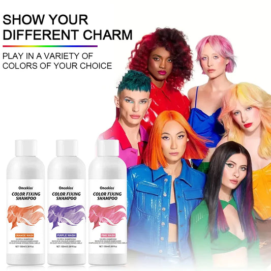 Semi-permanent Hair Color Dye Shampoo,Unisex Color Protecting And Fixing Shampoo Instant Hair Color Long-lasting Shine Hair Care