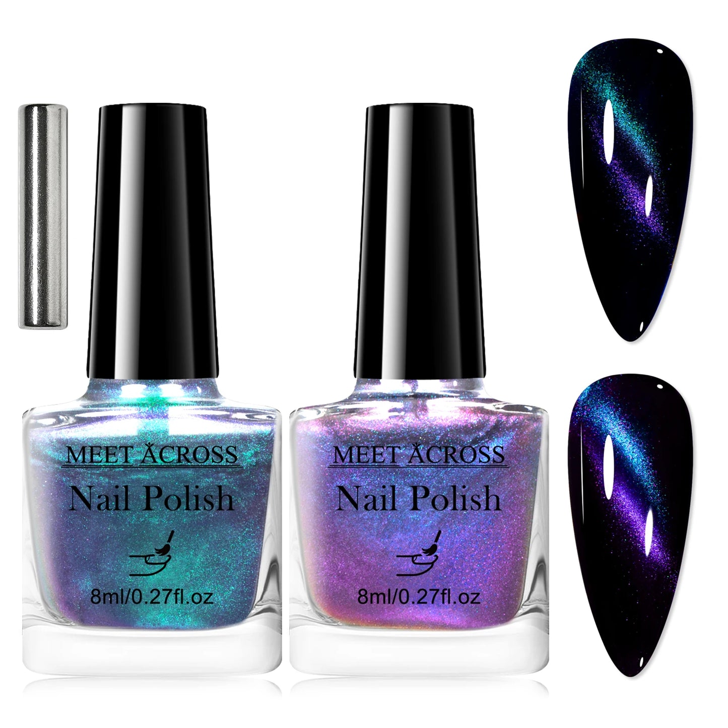 3pcs/set 8ml Cat Magnetic Nail Polish Long Lasting Quick Drying No Need of Lamp to Cure Nail Supplies Vernis for Nails Manicure