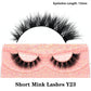 Half Eye Lashes Natural 3D Mink Short False Eyelashes Fluffy Wispy Cross Strip Fake Lashes Soft Half Eyelashes Extension Makeup