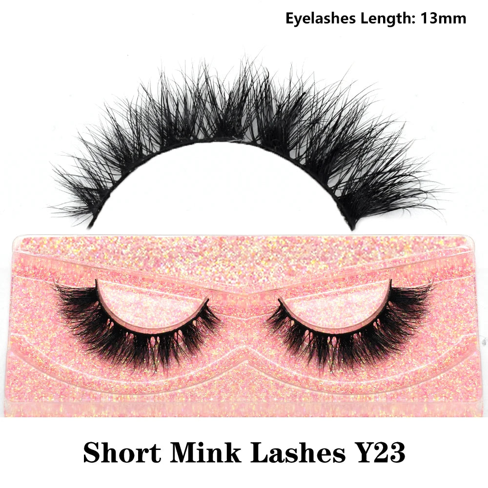 Half Eye Lashes Natural 3D Mink Short False Eyelashes Fluffy Wispy Cross Strip Fake Lashes Soft Half Eyelashes Extension Makeup