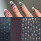 3/6pcs Christmas Nail Art Stickers 3D Snowflake Bow French Line Design Decals DIY Self-Adhesive New Year Manicure Decoration