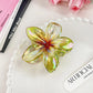 Bohemia Egg Flower Flower Hair Clips Fashion Flower Shape Headwear Shark Clip Plastic Colorful Flowers Claw Vacation