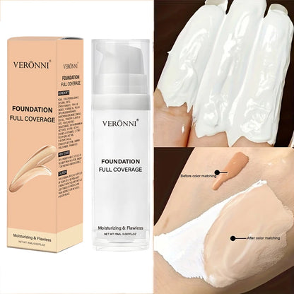 Matte White Liquid Foundation Makeup,Buildable Coverage Primer & Concealer Stick,Waterproof & Long-Lasting for Halloween,Cosplay