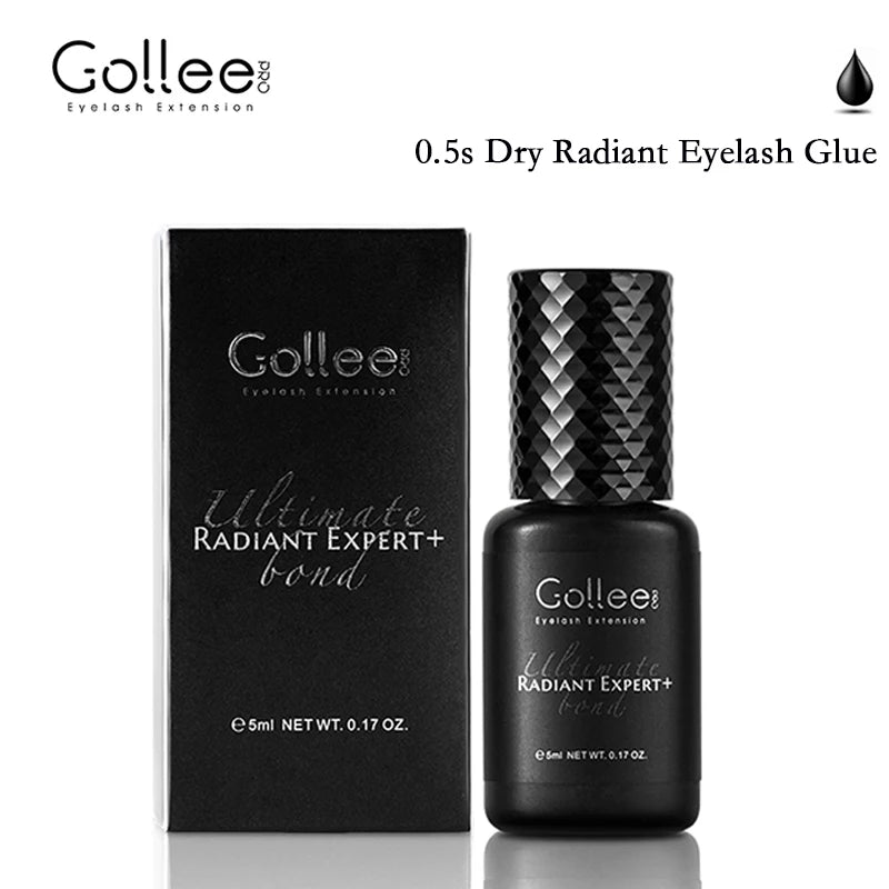 Gollee 0.5s Fast Dry Lash Extension Glue Pro Eyelashes Adhesive Glue Waterproof Grafting Eyelash Super Bonder for Salon Makeup