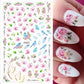 Cherry Blossom 3D Nail Stickers White Flower Petals Nail Art Decals Elegant Wedding Design Spring Sakura Manicure Slider Decor