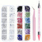 Nails Art Multi-Size Flat Back Acrylic Rhinestones 3D Crystal DIY Decorations Glitter Crystal Gem Manicure Accessories With