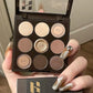 Oat Milk Coffee Earth Tone Eye Shadow Low-saturation Matte Highlight Powder Blusher Contouring Palette Nine-color Eye Shadow