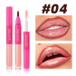 2 in 1 Matte Lip Liner Mirror Lip Gloss Waterproof Plumping Stain Hydrating Shiny Transparent Lip Oil Jelly Lips Contour Makeup