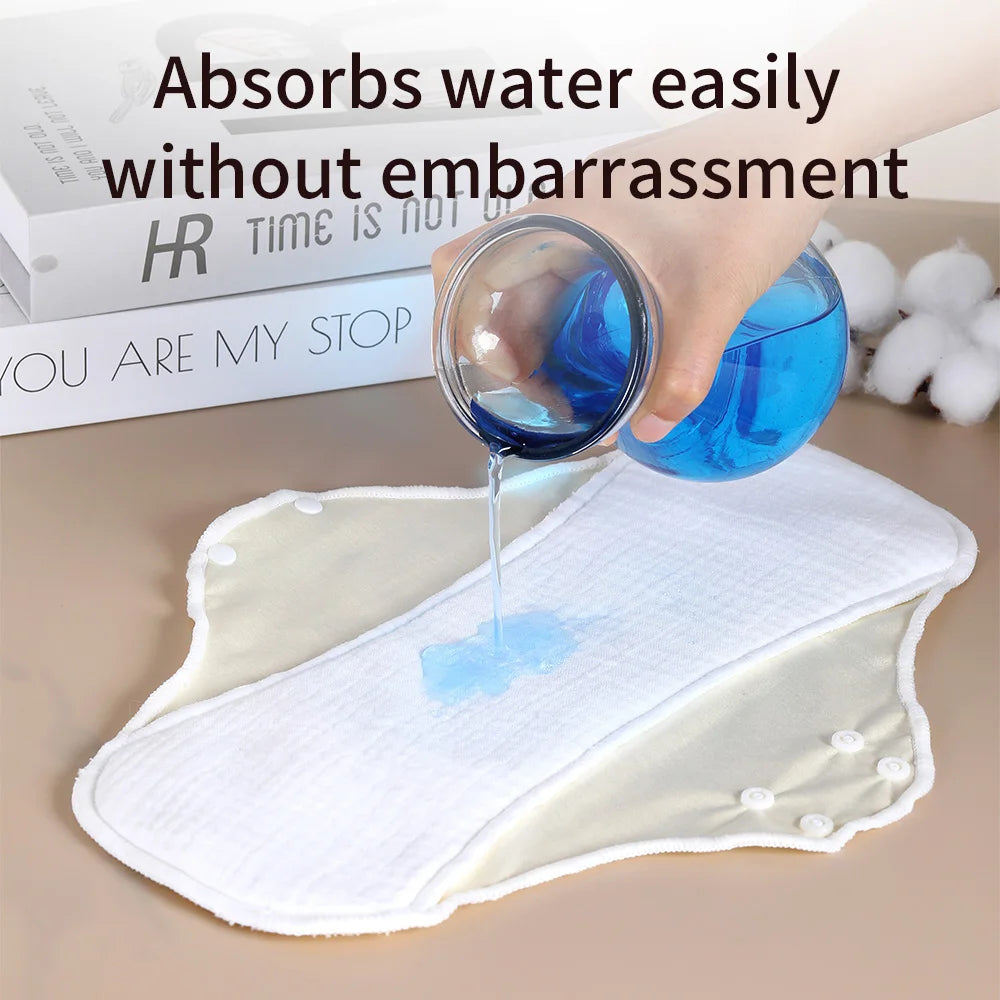 1pc Washable Sanitary Pads for Women, Reusable Menstrual Period Underwear Liners Panty Pads, 3-Layer Absorbent