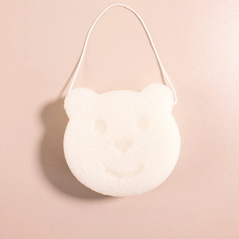 1pc Cute Baby Shower Sponge Cleanser Brush Konjac Harmless Shower Sponge for Face Washing Body Care Bath Rubbing Sponge BathTool
