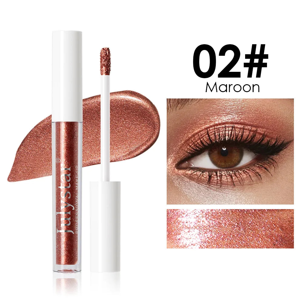 Metallic Purple Liquid Eyeshadow Pen Shimmer Pink Green Blue Gold Diamond Shiny Eye Shadow Stick Giltter Highlighter Pen Makeup