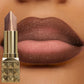 1PC Glitter Matte Tow-Tone Lipstick Velvet Finish Lip Liner Pen Smooth Application Lipstick Makeup for Defined Lips Brown Pink