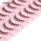 YSDO Natural Mink Eyelashes 3/6/10 Pairs Wispy Faux 3D Mink Lashes Short Fluffy Half False Eyelash Makeup Tools Cat Eye Lashes